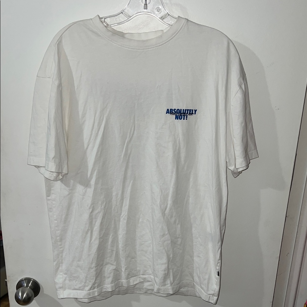 Absolutely Not! White Graphic Tee